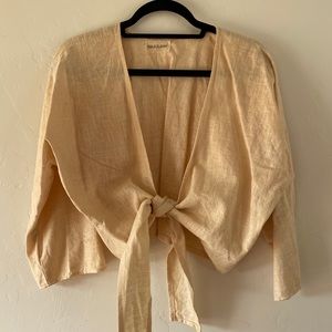 Wilder Sage Linen Blouse
